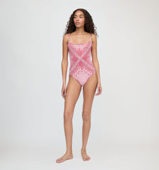 The Emerson One Piece - Berry Paisley Scarf