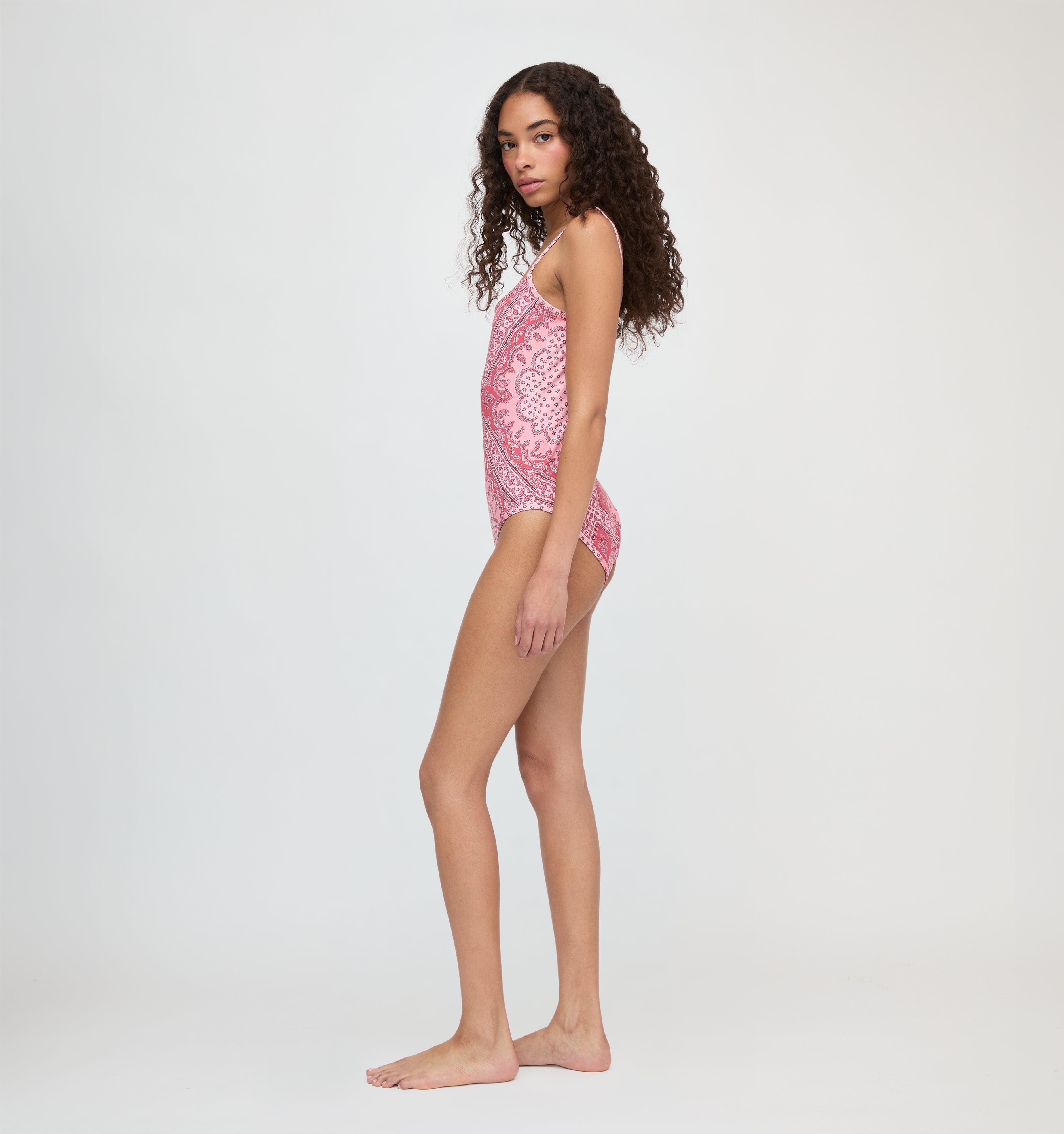 The Emerson One Piece - Berry Paisley Scarf