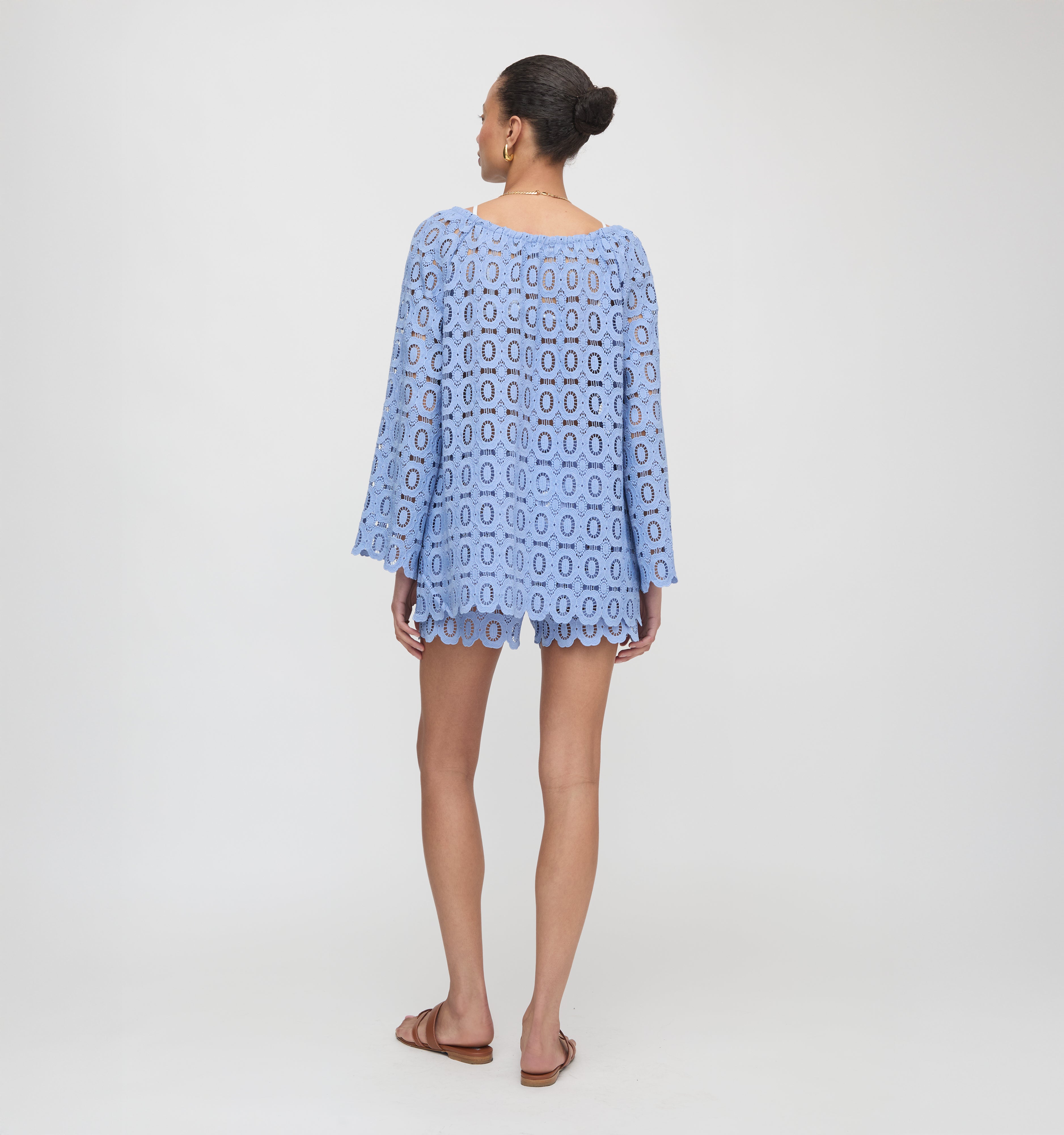 The Enella Tunic - Cornflower Lace