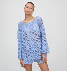 The Enella Tunic - Cornflower Lace