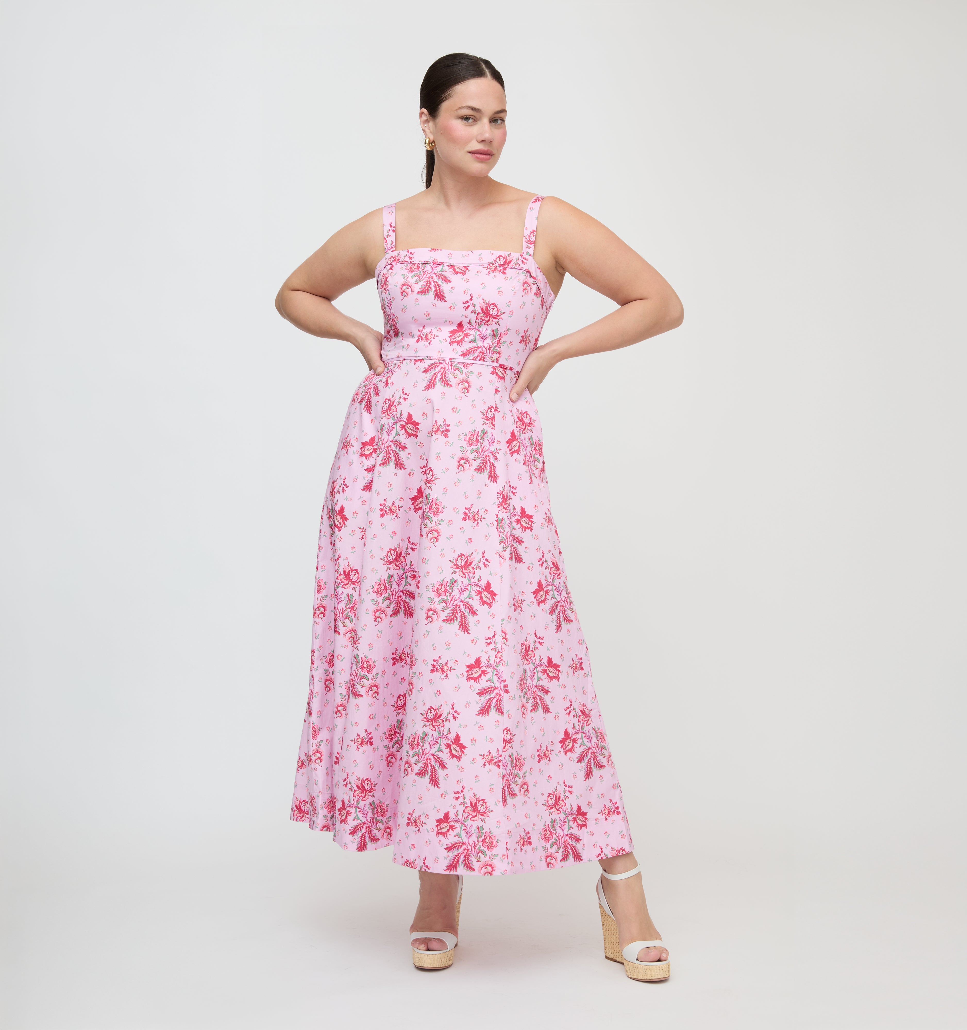 The Ezra Dress - Pink Delft Bouquet