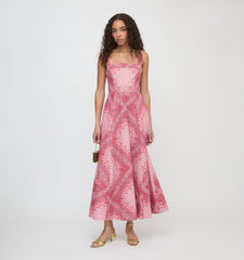 The Ezra Dress - Berry Paisley Scarf