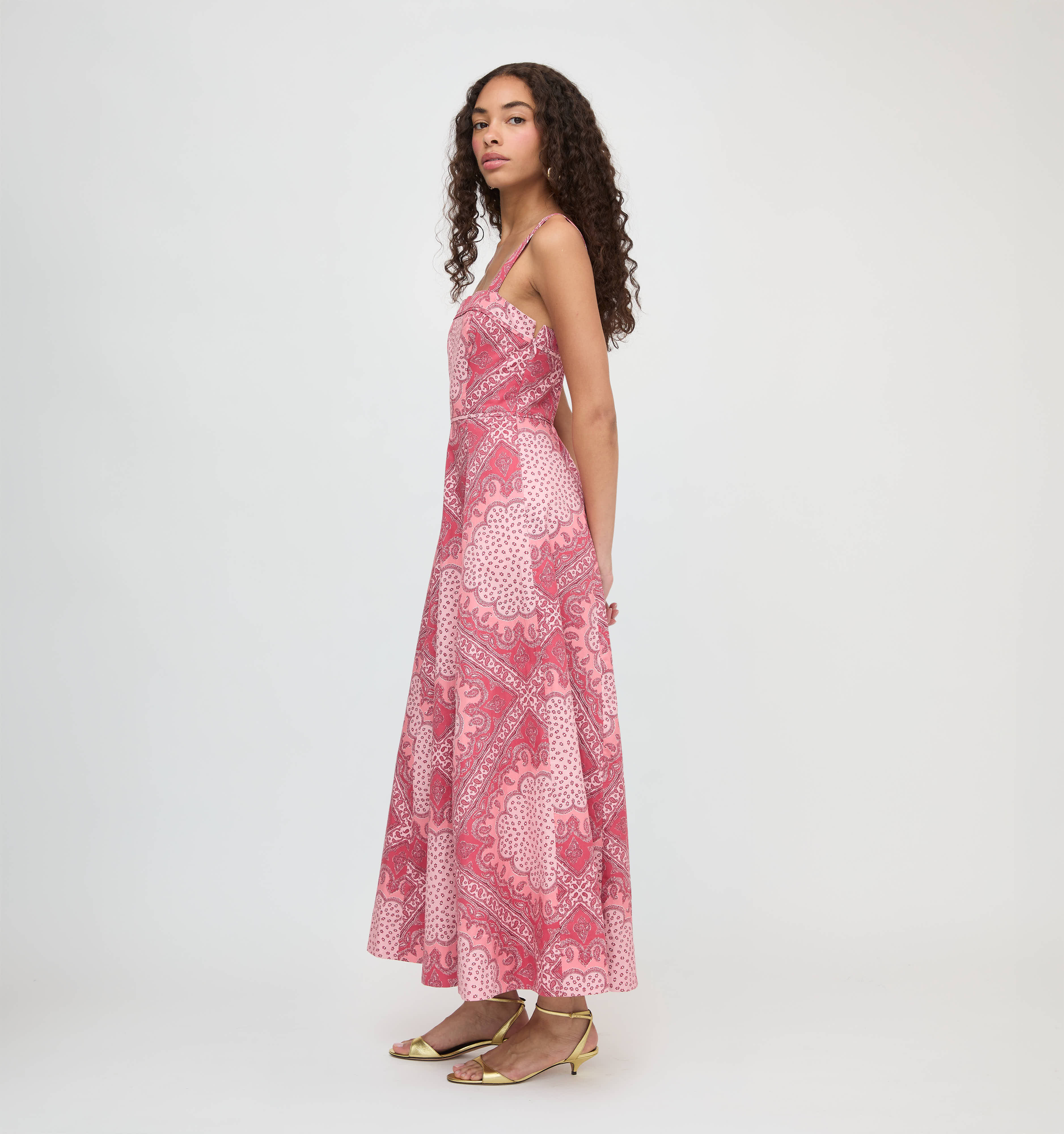 The Ezra Dress - Berry Paisley Scarf