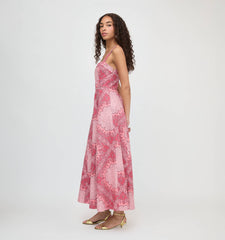 The Ezra Dress - Berry Paisley Scarf