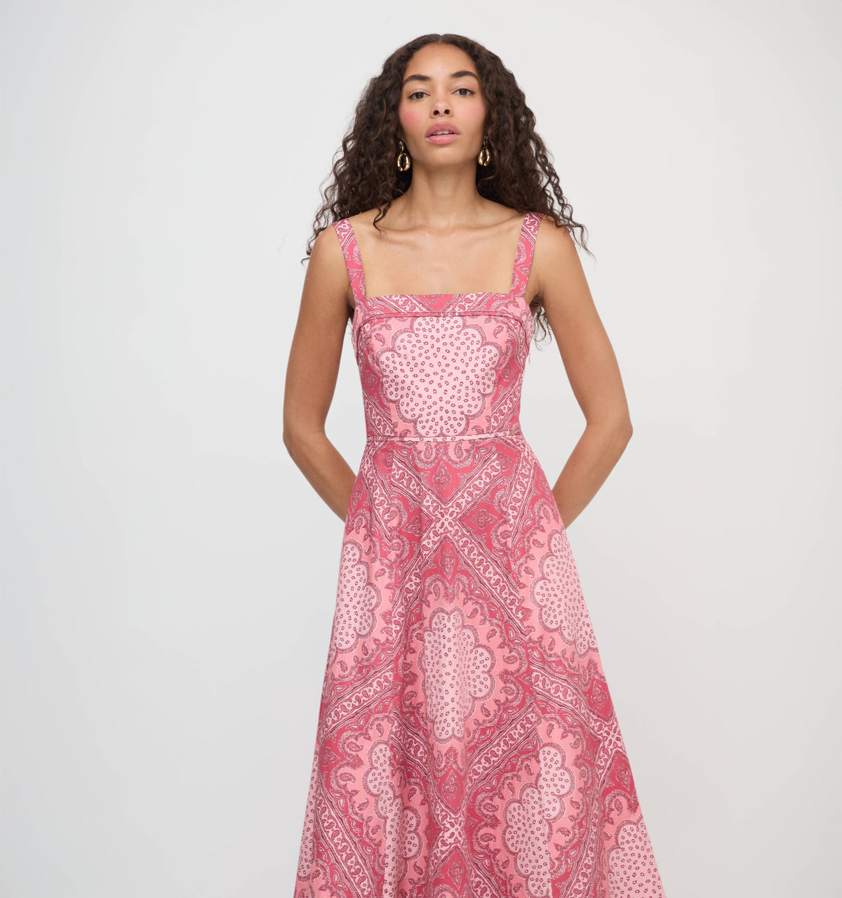 The Ezra Dress - Berry Paisley Scarf