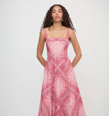 The Ezra Dress - Berry Paisley Scarf