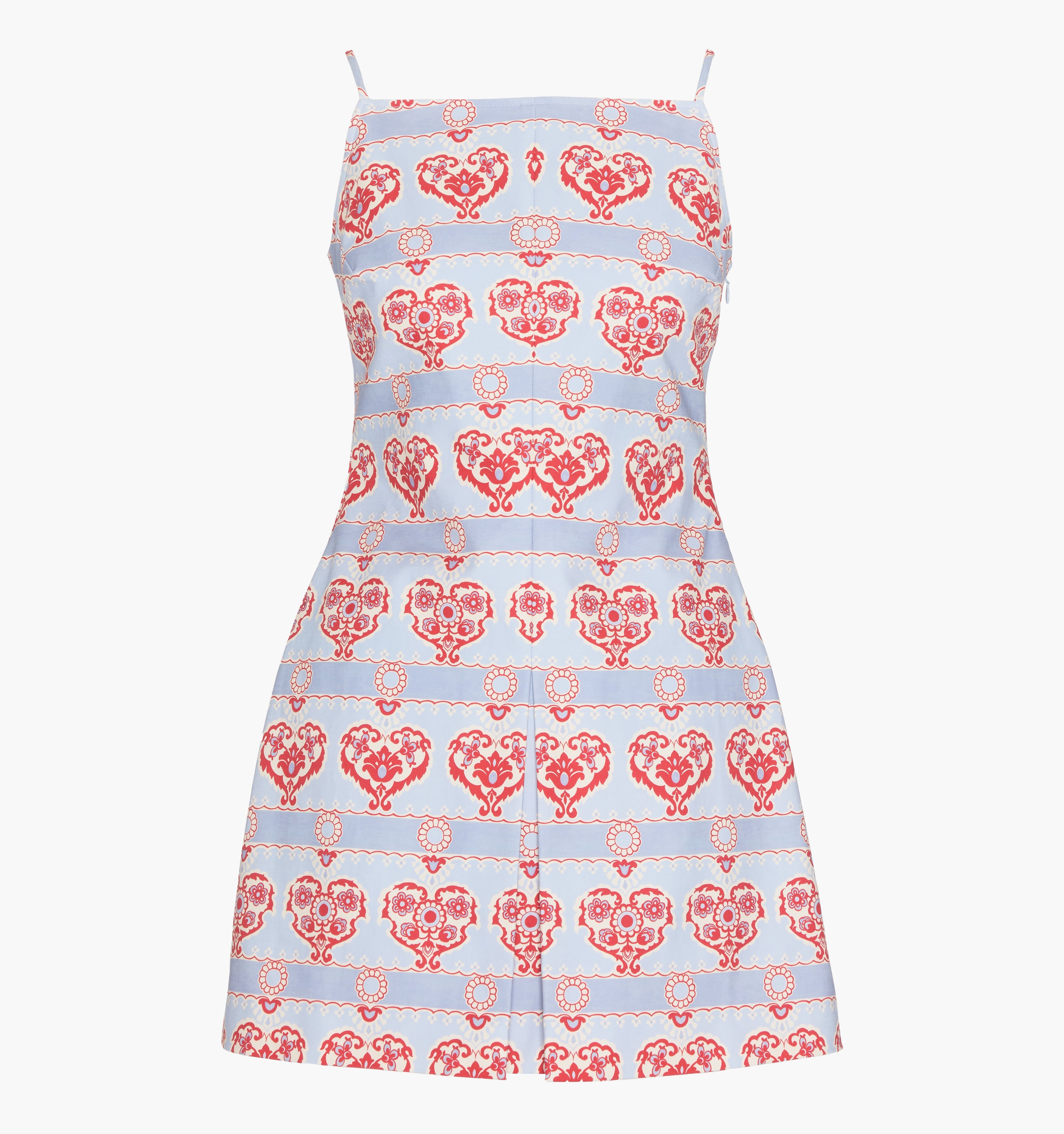The Fae Dress - Poppy Damask Stripe