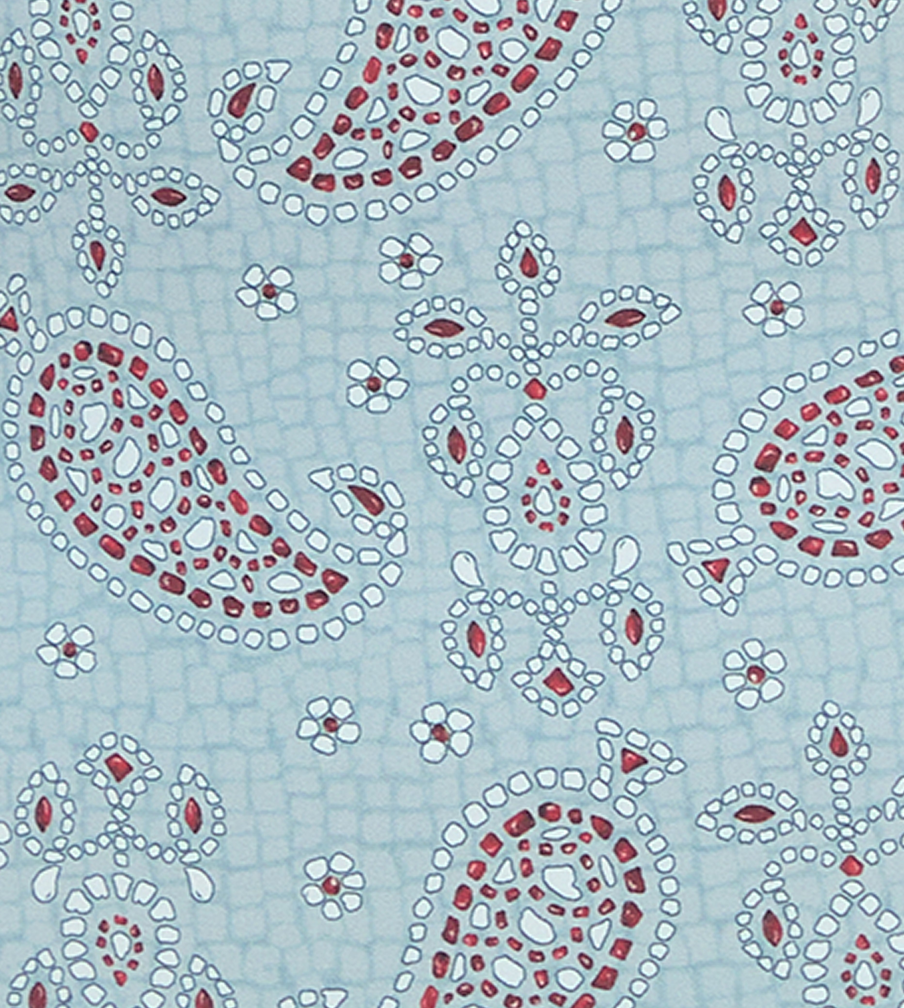 The Giana One Piece - Dusty Blue Gemstone Mosaic Scarf