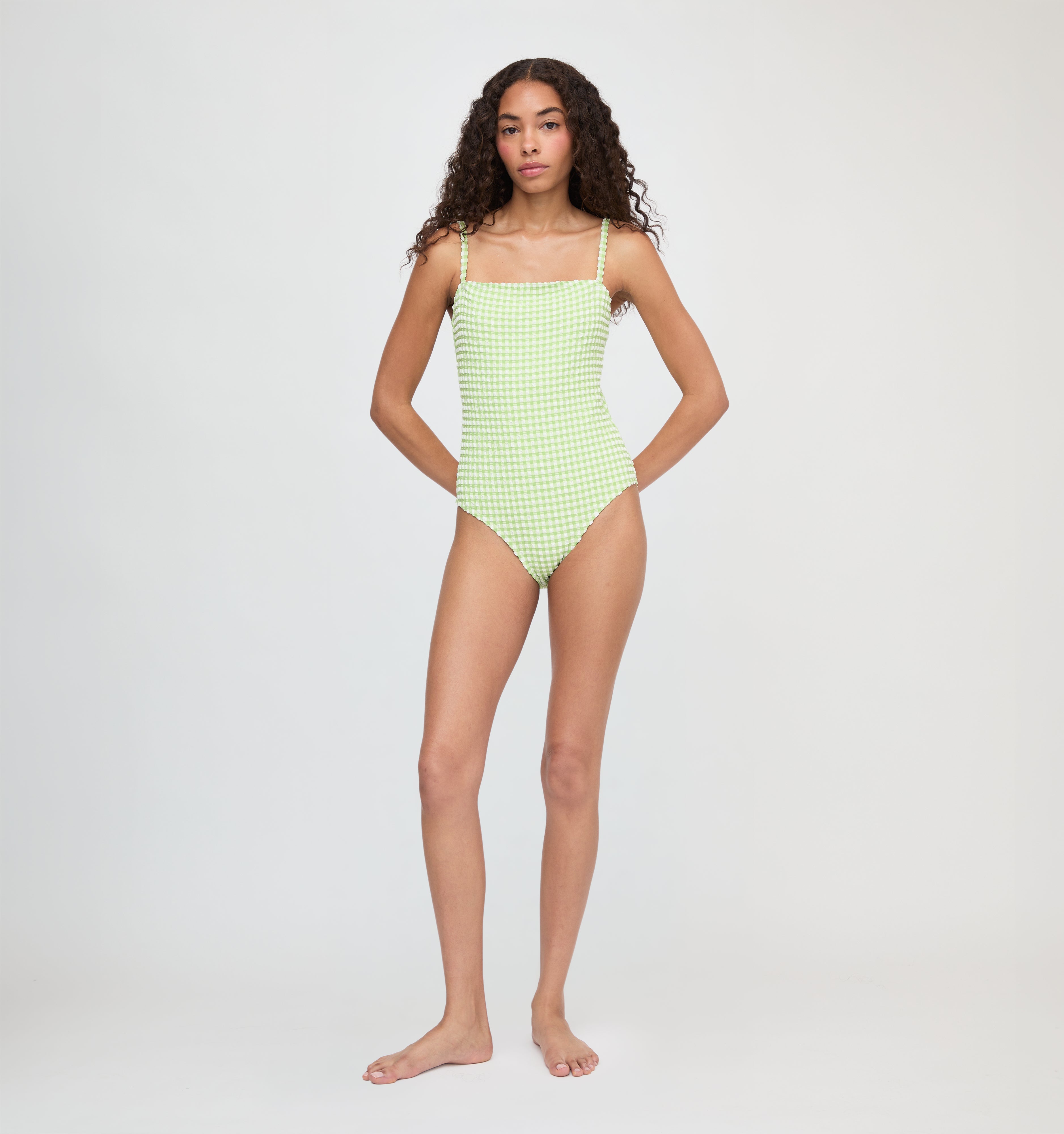 The Giana One Piece - Lime Gingham