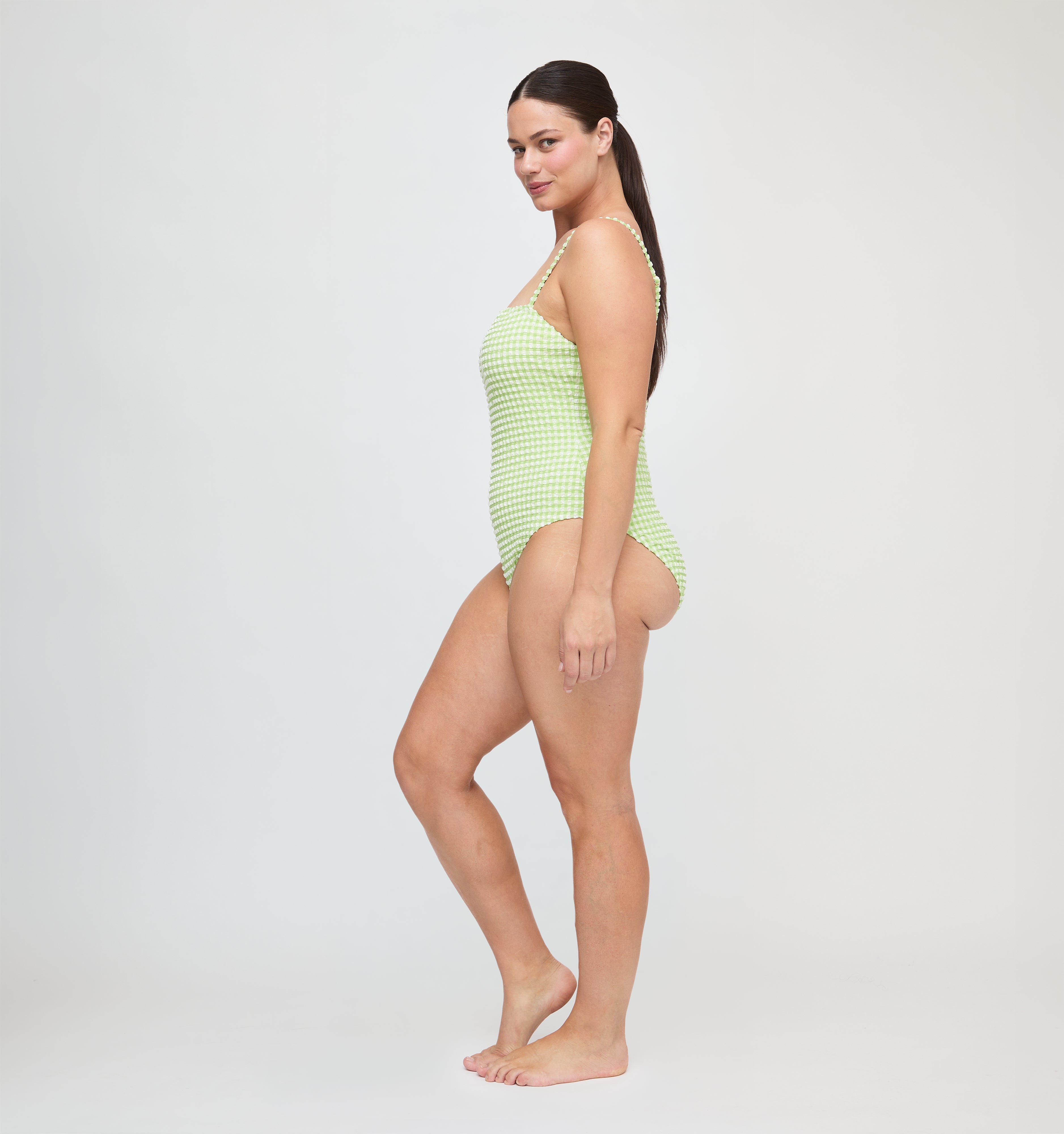 The Giana One Piece - Lime Gingham