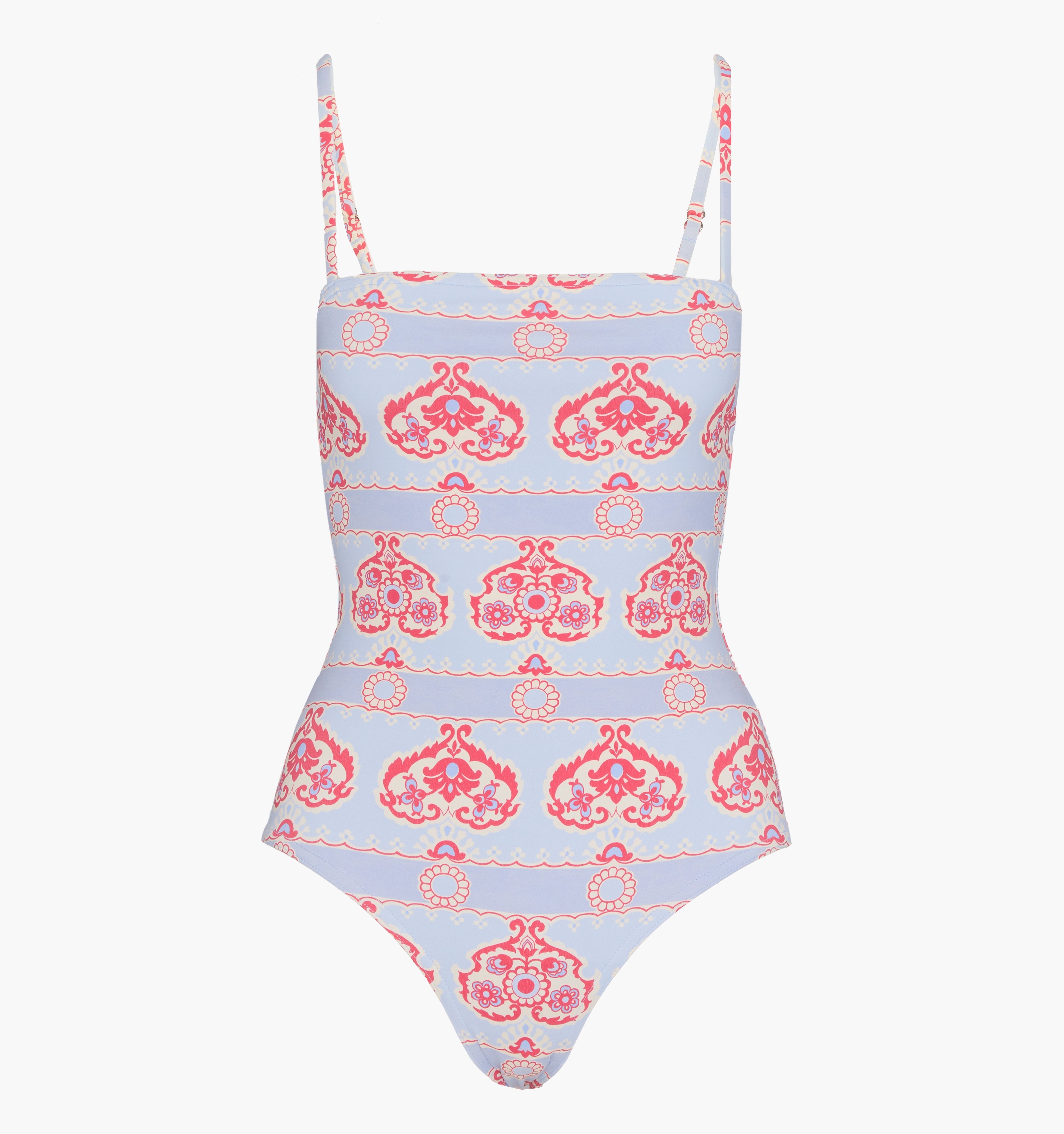 The Giana One Piece - Poppy Damask Stripe
