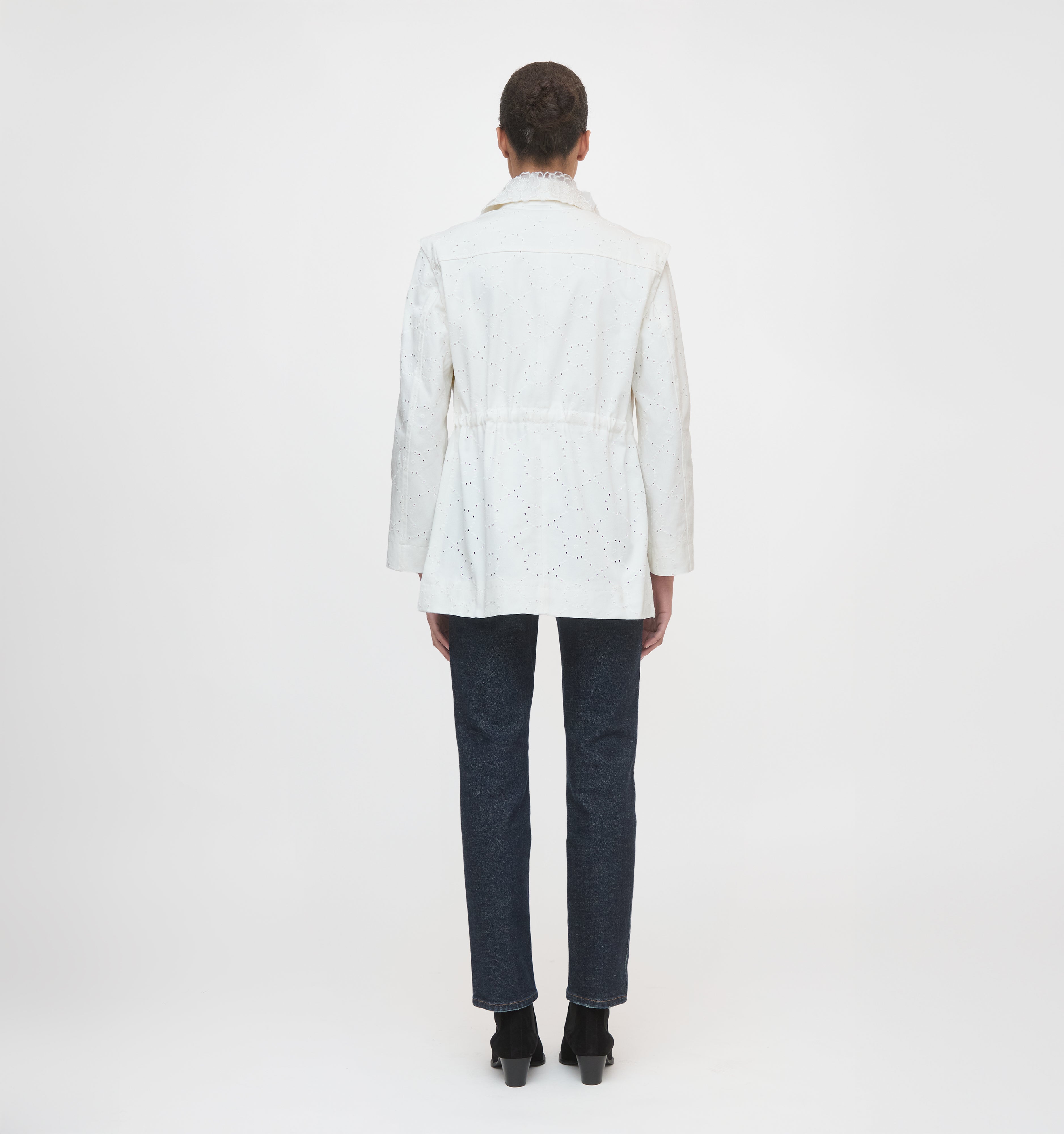 The Gillian Jacket - Ivory Eyelet