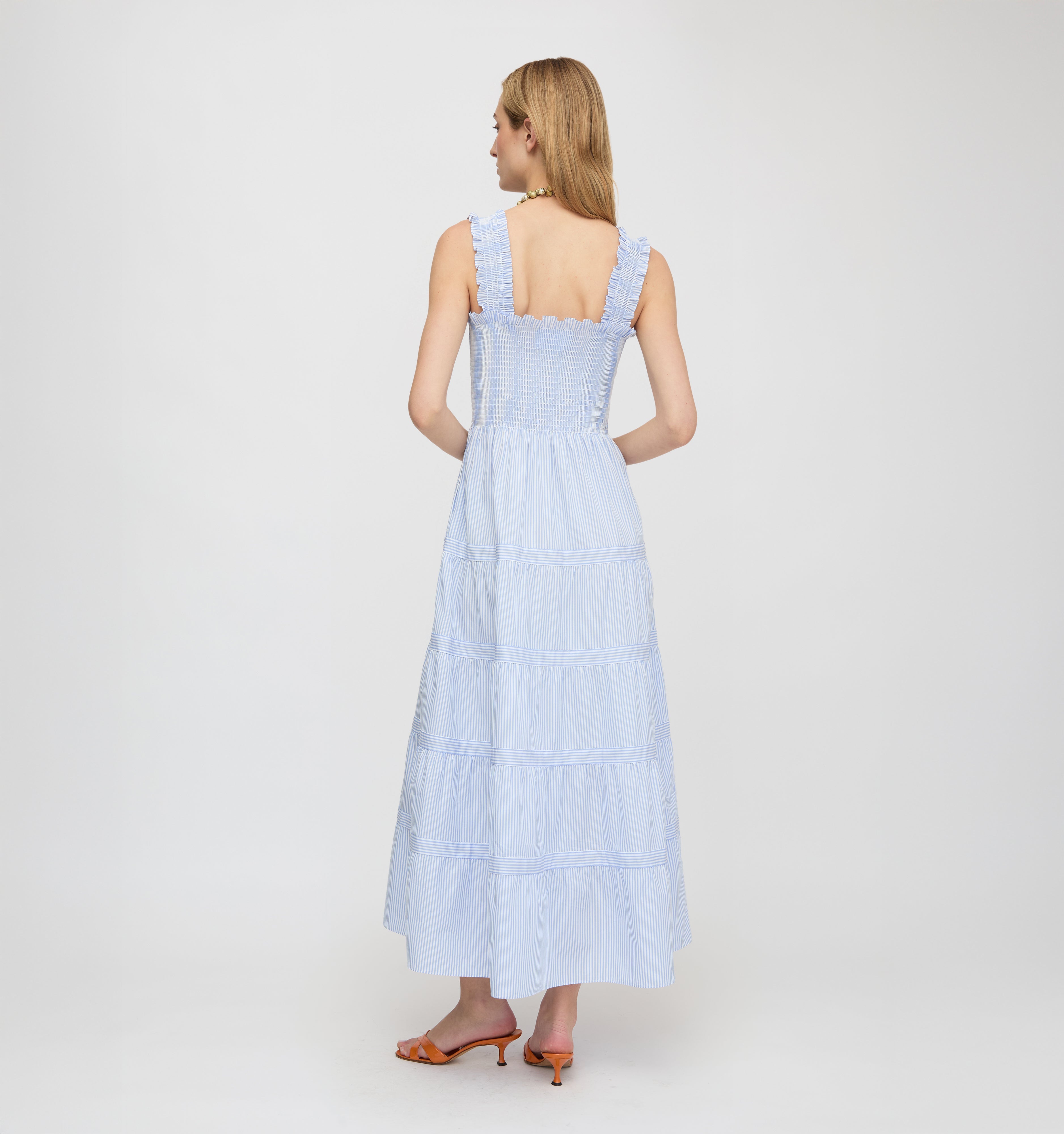 The Goldie Nap Dress - Blue/White Stripe