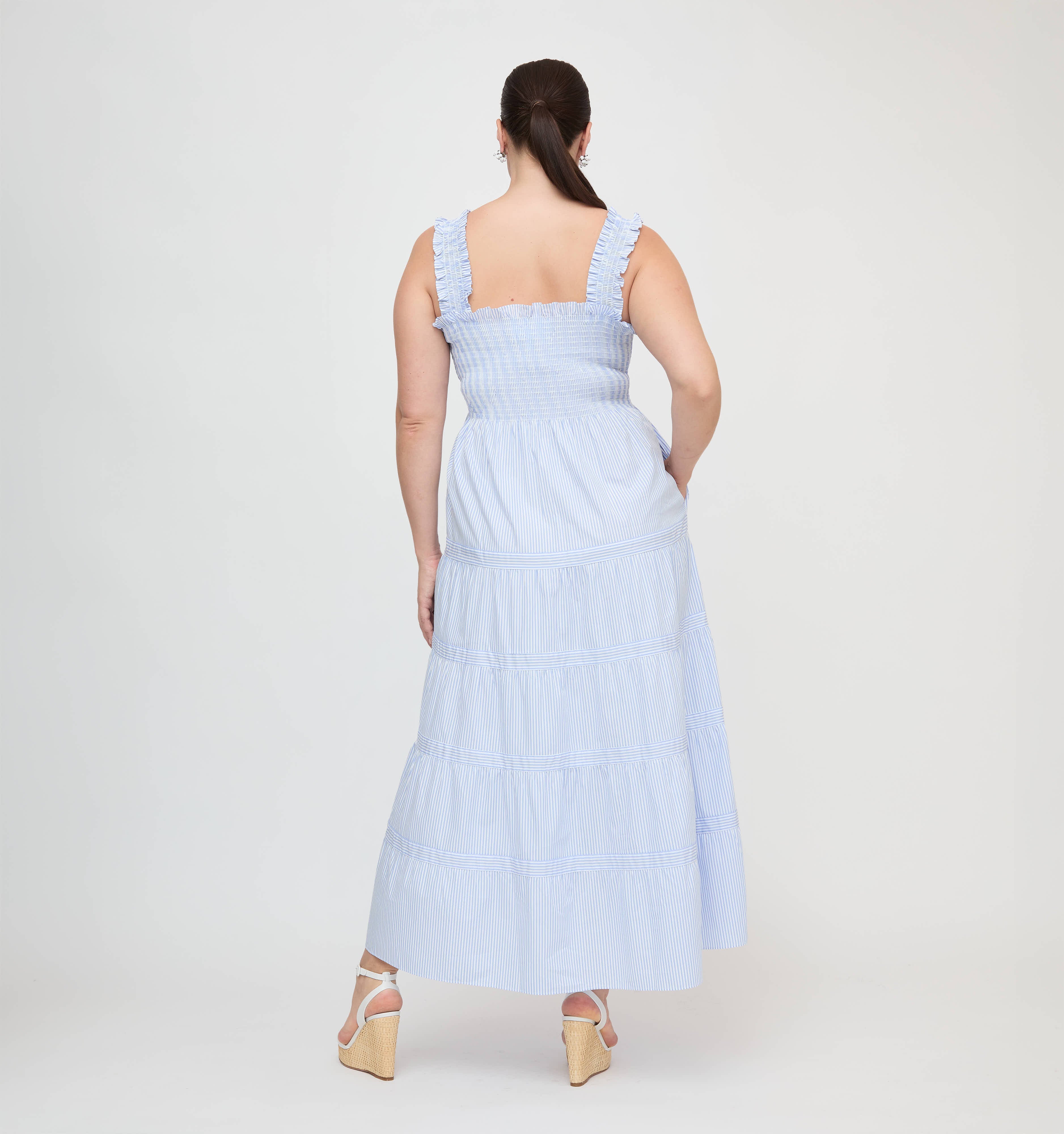 The Goldie Nap Dress - Blue/White Stripe