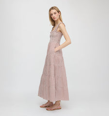 The Goldie Nap Dress - Cognac Gingham