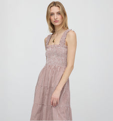 The Goldie Nap Dress - Cognac Gingham