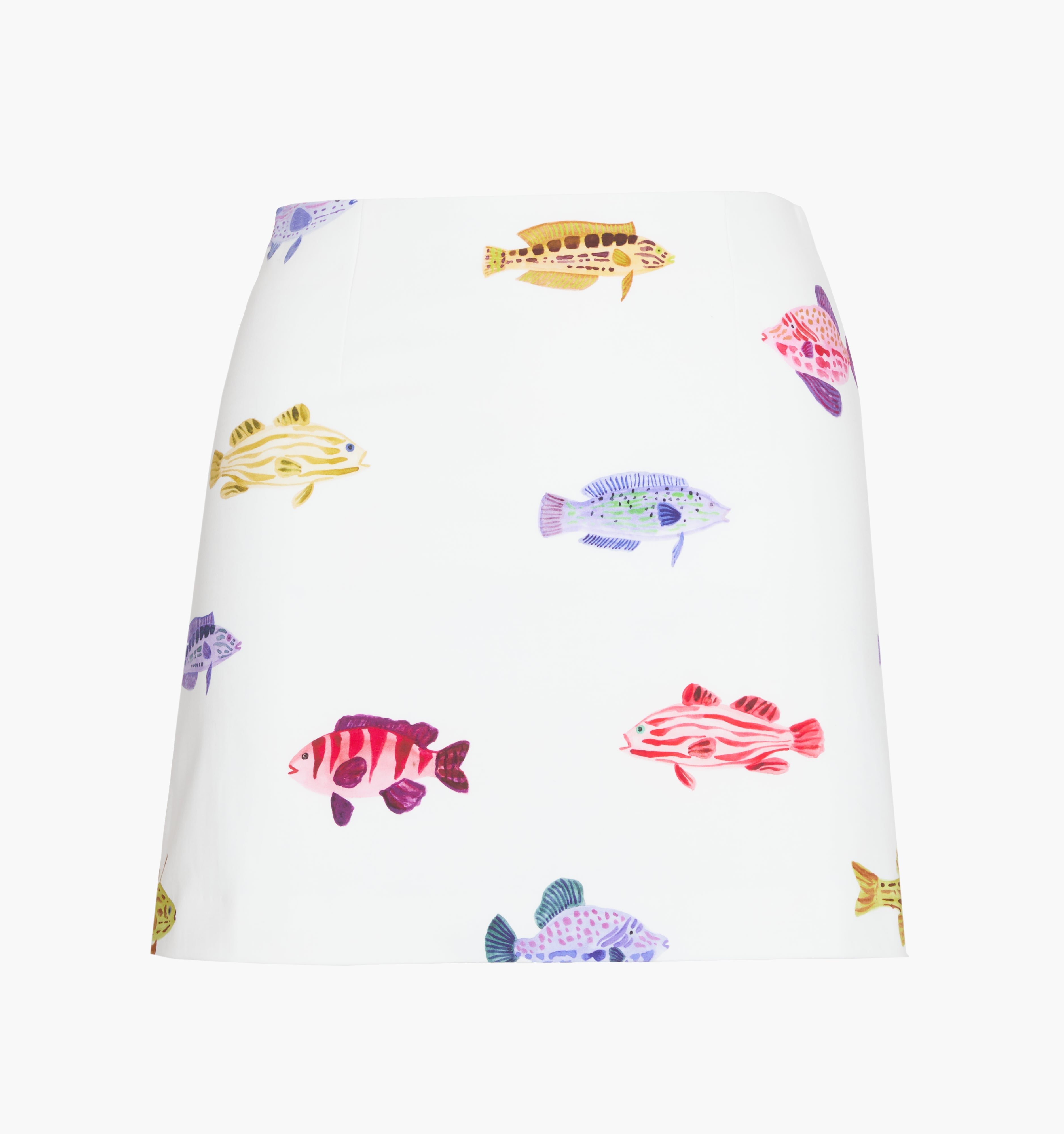The Hallie Skirt - White Rainbow Fish