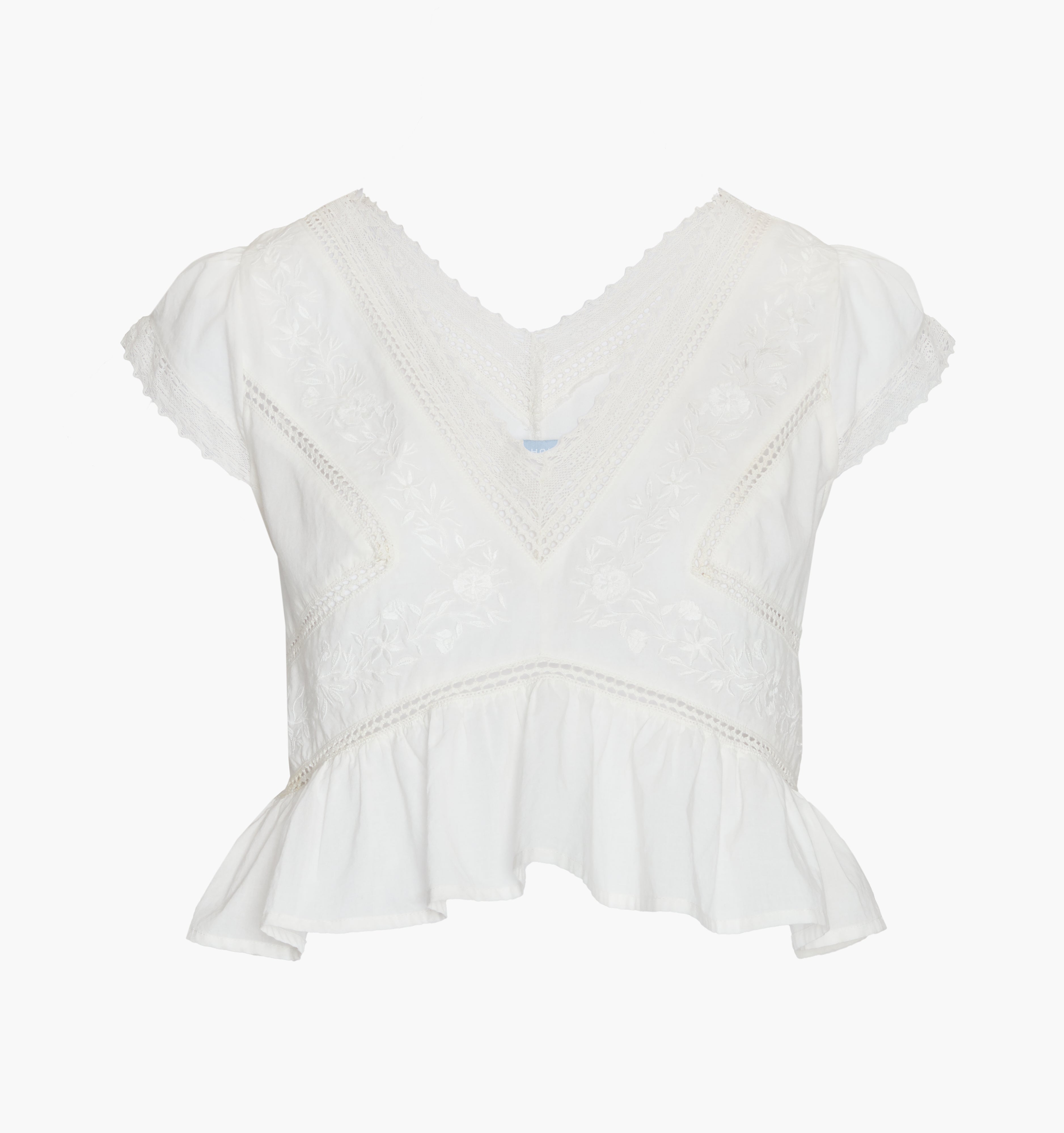 The Jackie Top - White Crisp Voile