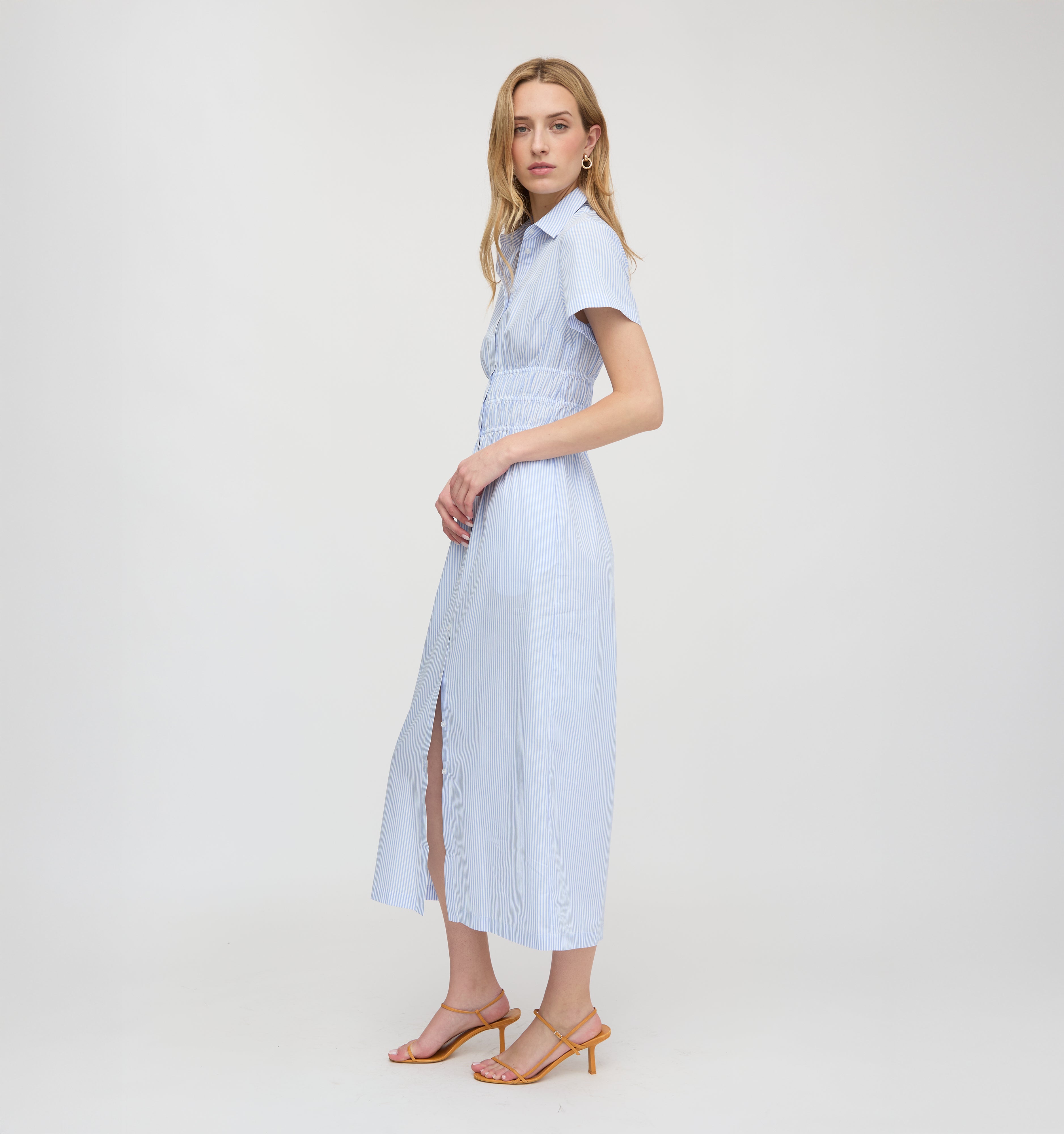 The Jamie Nap Dress - Blue/White Stripe