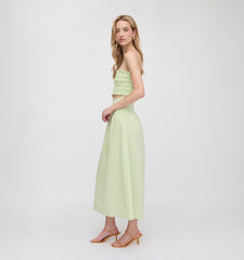 The Delphine Nap Skirt - Lime Gingham