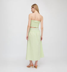 The Delphine Nap Skirt - Lime Gingham
