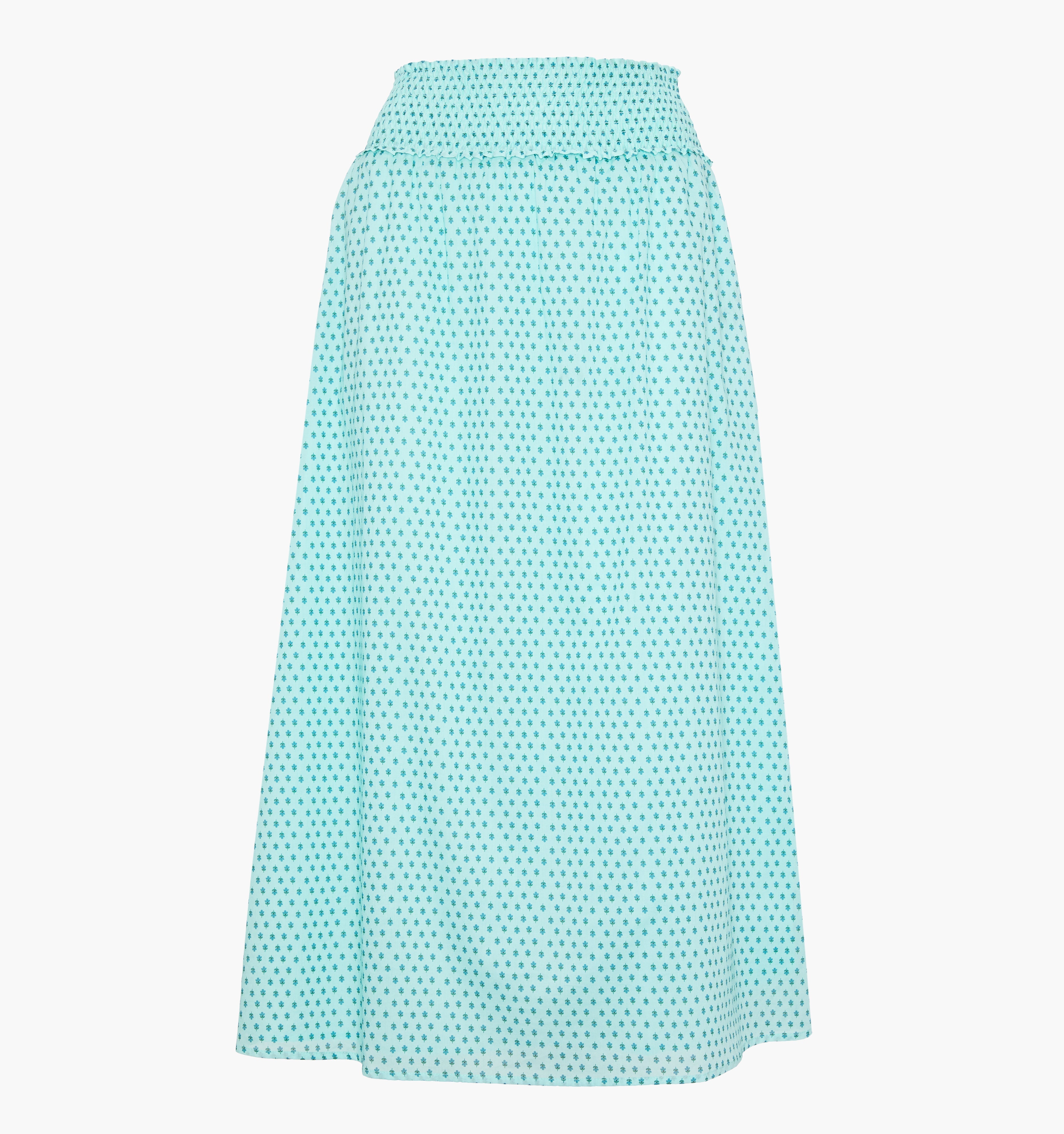 The Delphine Nap Skirt - Teal Poppy Half Drop