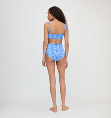 The Juno Bikini Set - Blue Arcadia Border