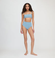 The Juno Bikini Set - Lagoon Gingham