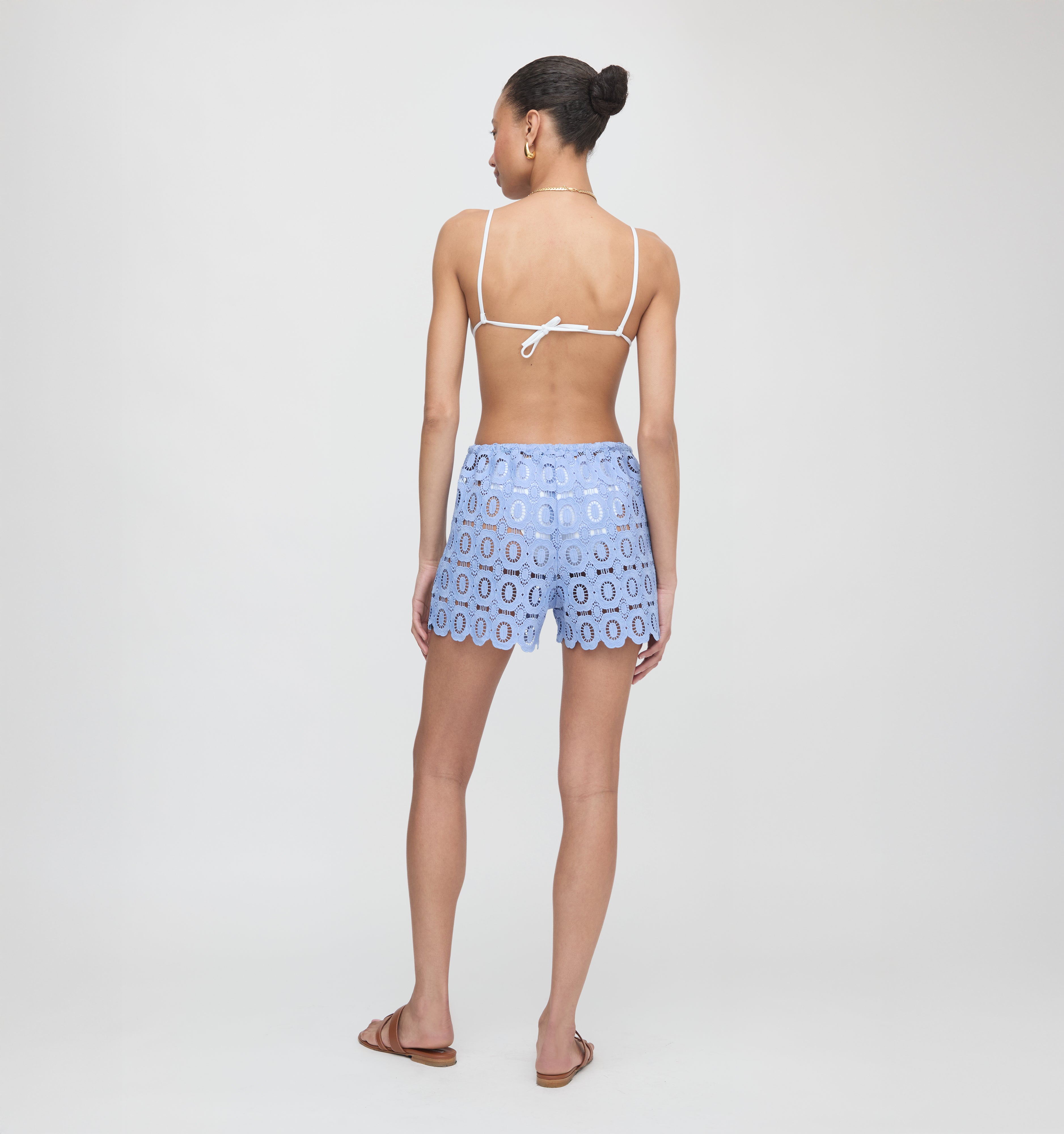 The Kaya Short - Cornflower Lace