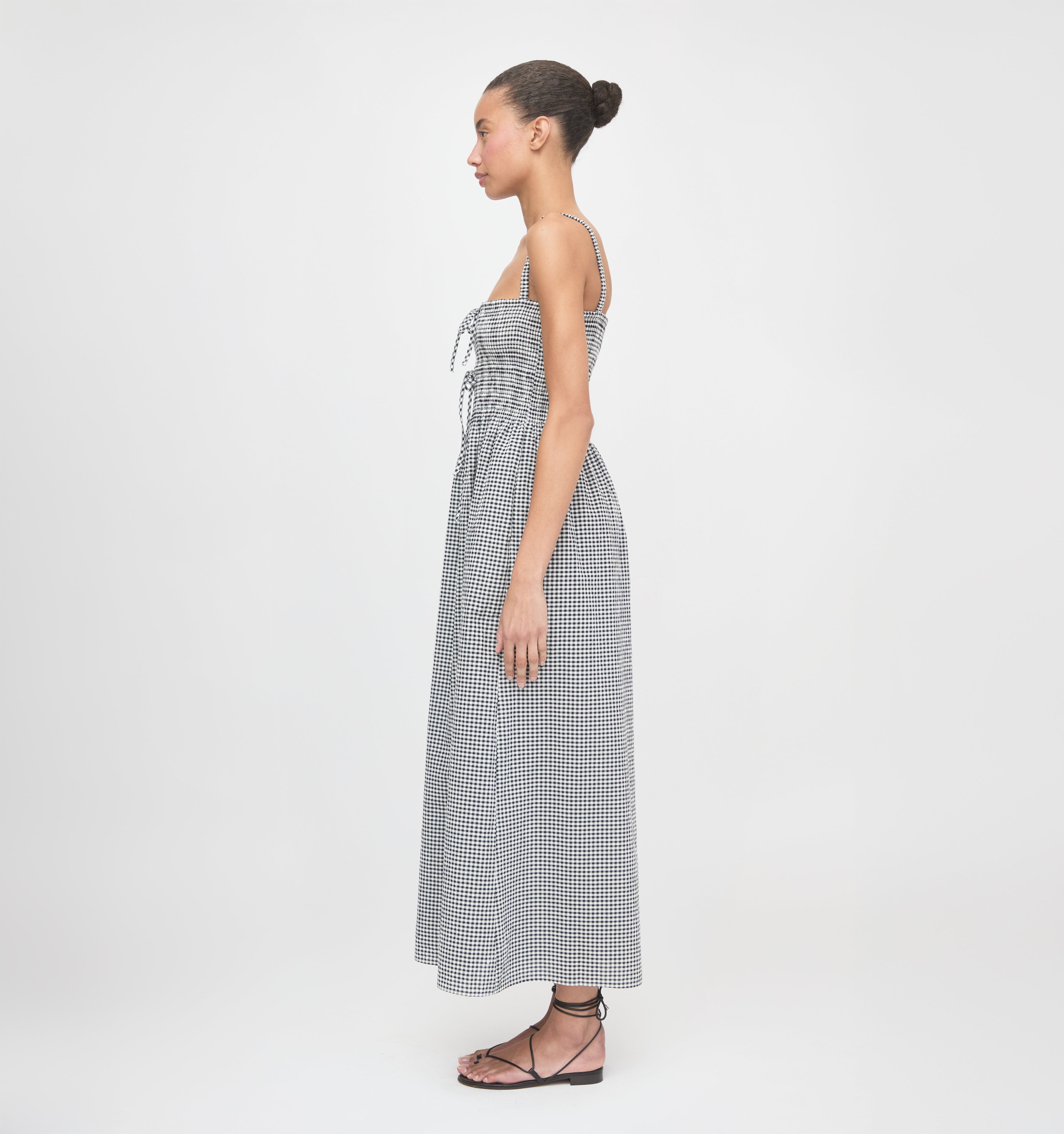 The Larissa Nap Dress - Black/Sand Gingham