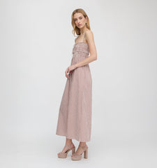 The Larissa Nap Dress - Cognac Gingham