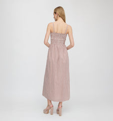 The Larissa Nap Dress - Cognac Gingham