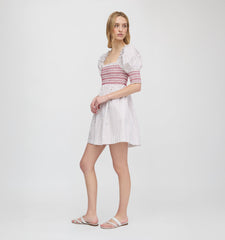 The Lila Nap Dress - White Poppy Half Drop