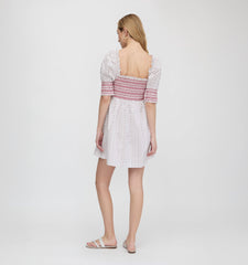 The Lila Nap Dress - White Poppy Half Drop