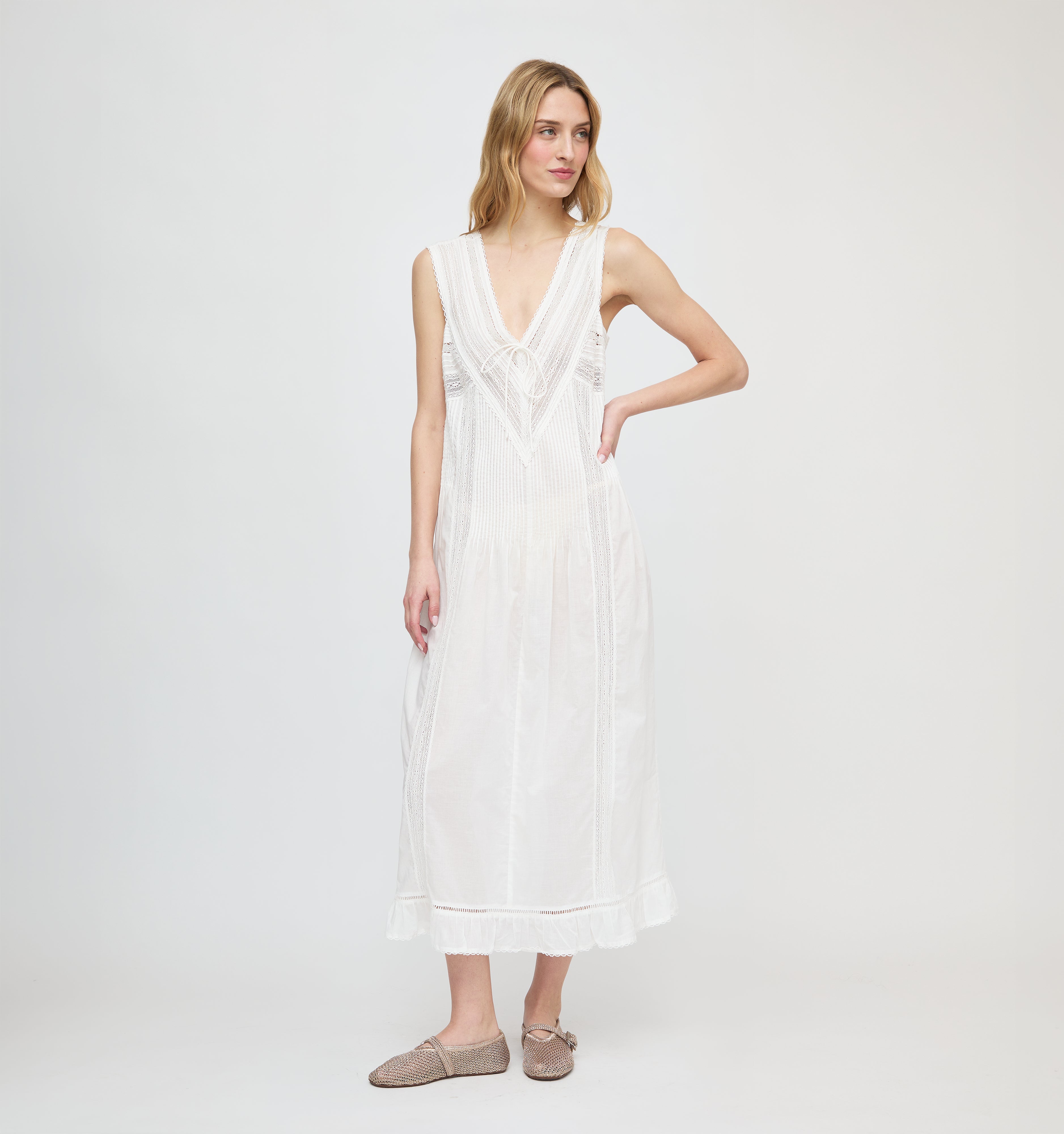 The Lorelai Nightgown - Ivory Washed Voile