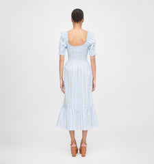 The Louisa Nap Dress - Blue Petal Stripe