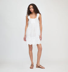 The Lux Mini Nightgown - White Washed Voile