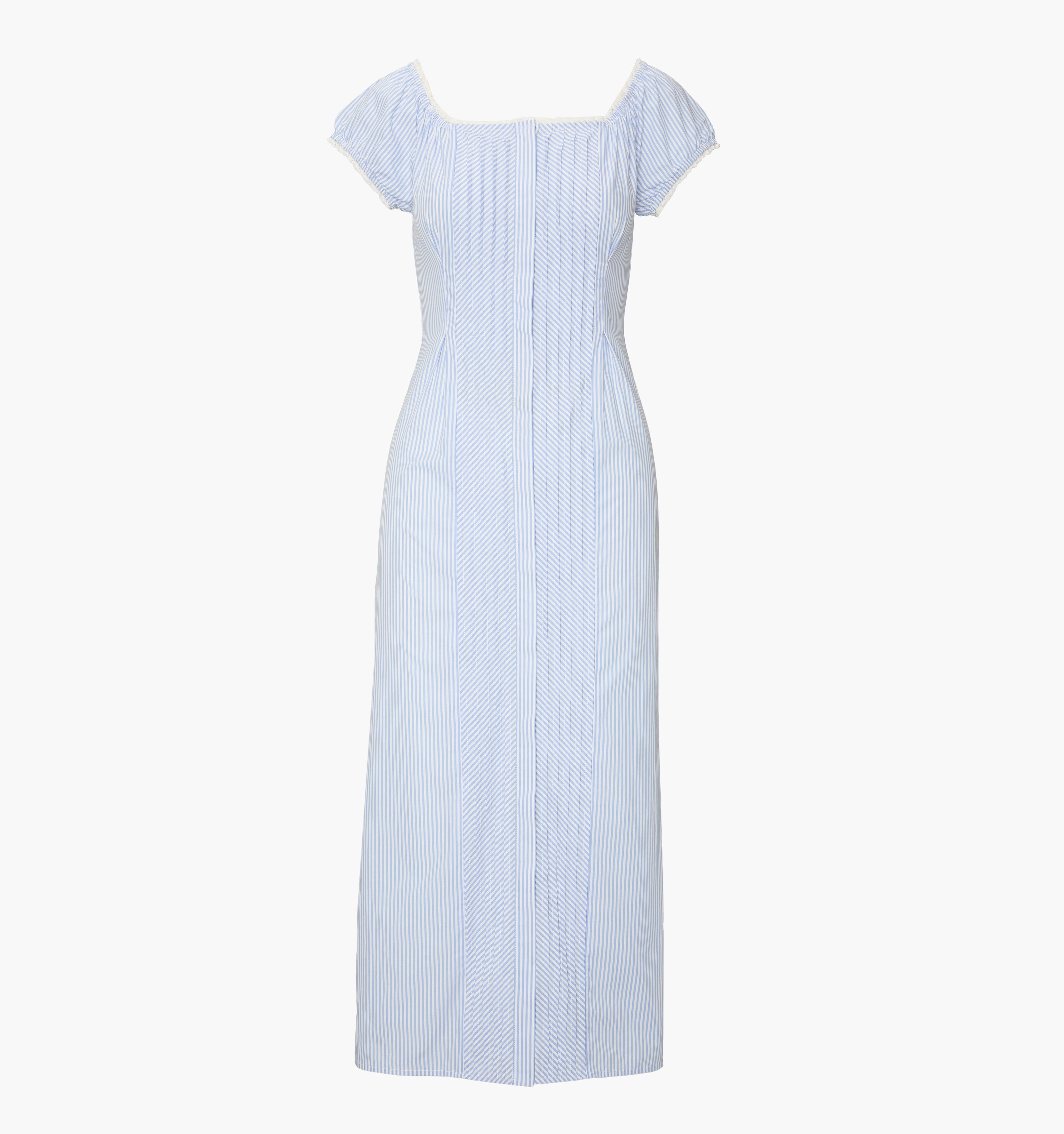 The Madison Dress - Blue/White Stripe