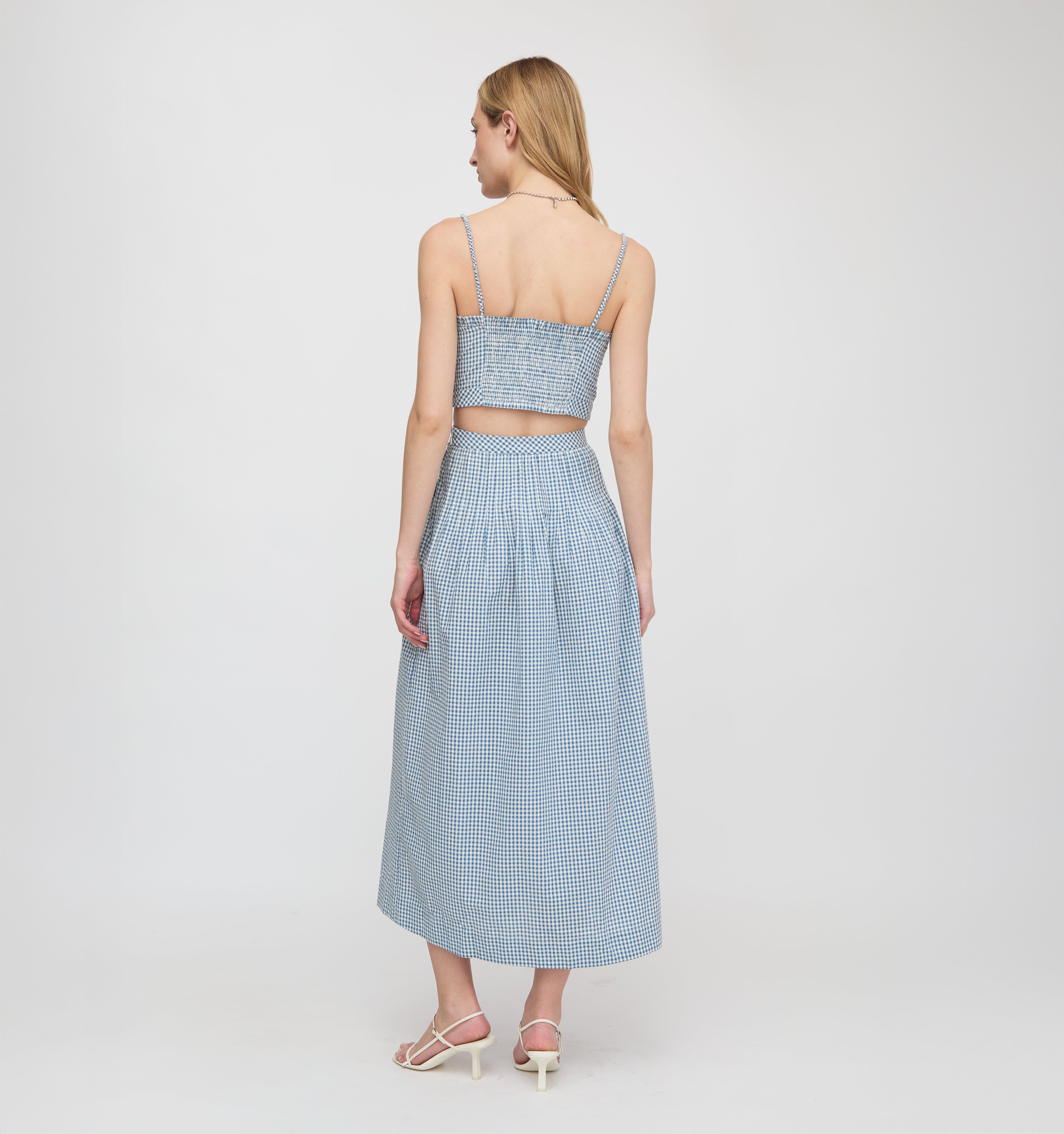 The Ame Skirt - Lagoon Gingham