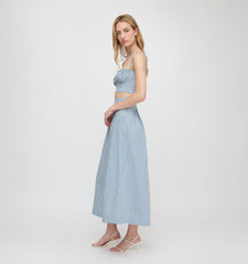 The Maisie Crop Top - Lagoon Gingham
