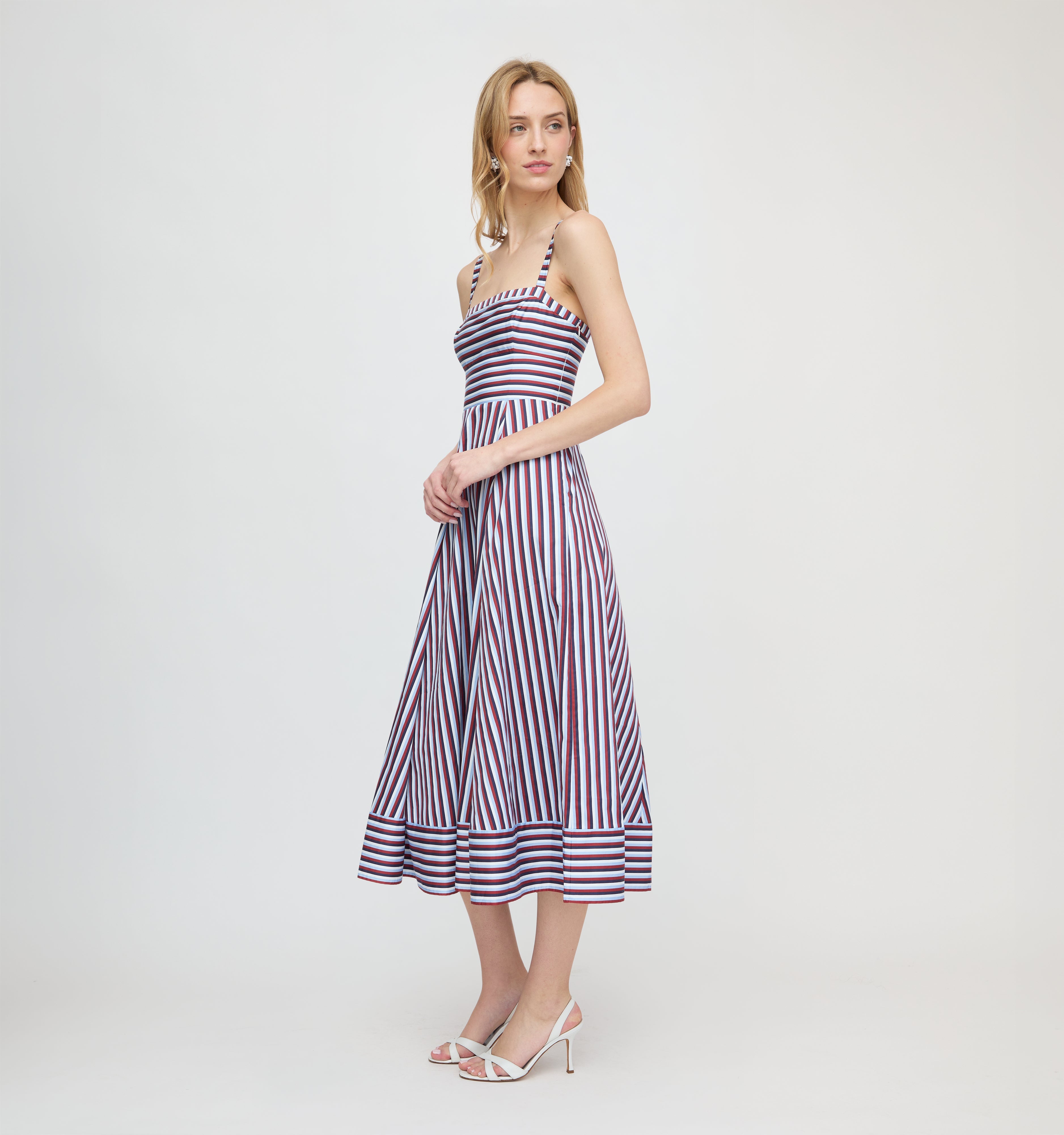 The Margot Dress - Firecracker Stripe