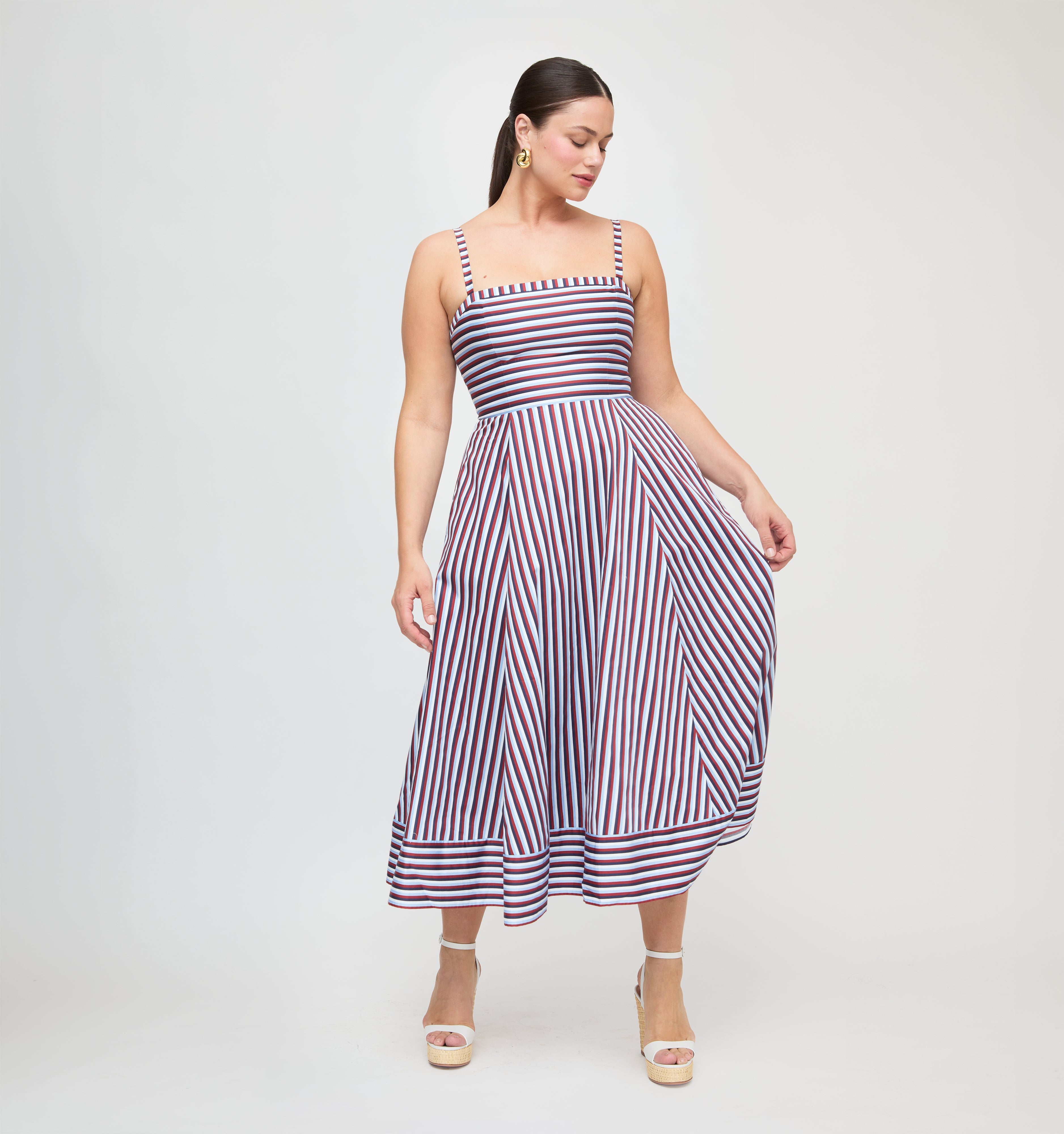 The Margot Dress - Firecracker Stripe