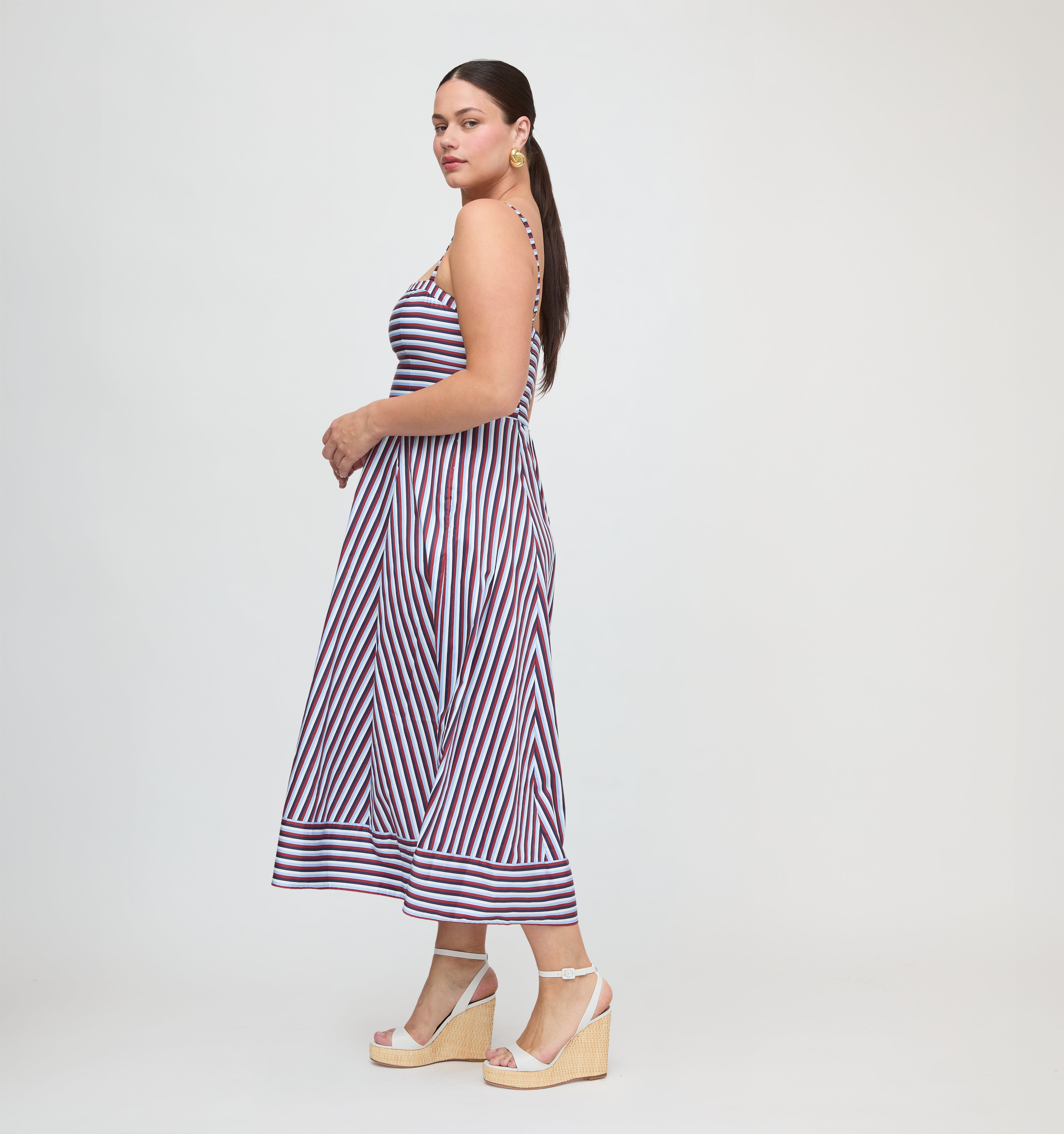The Margot Dress - Firecracker Stripe