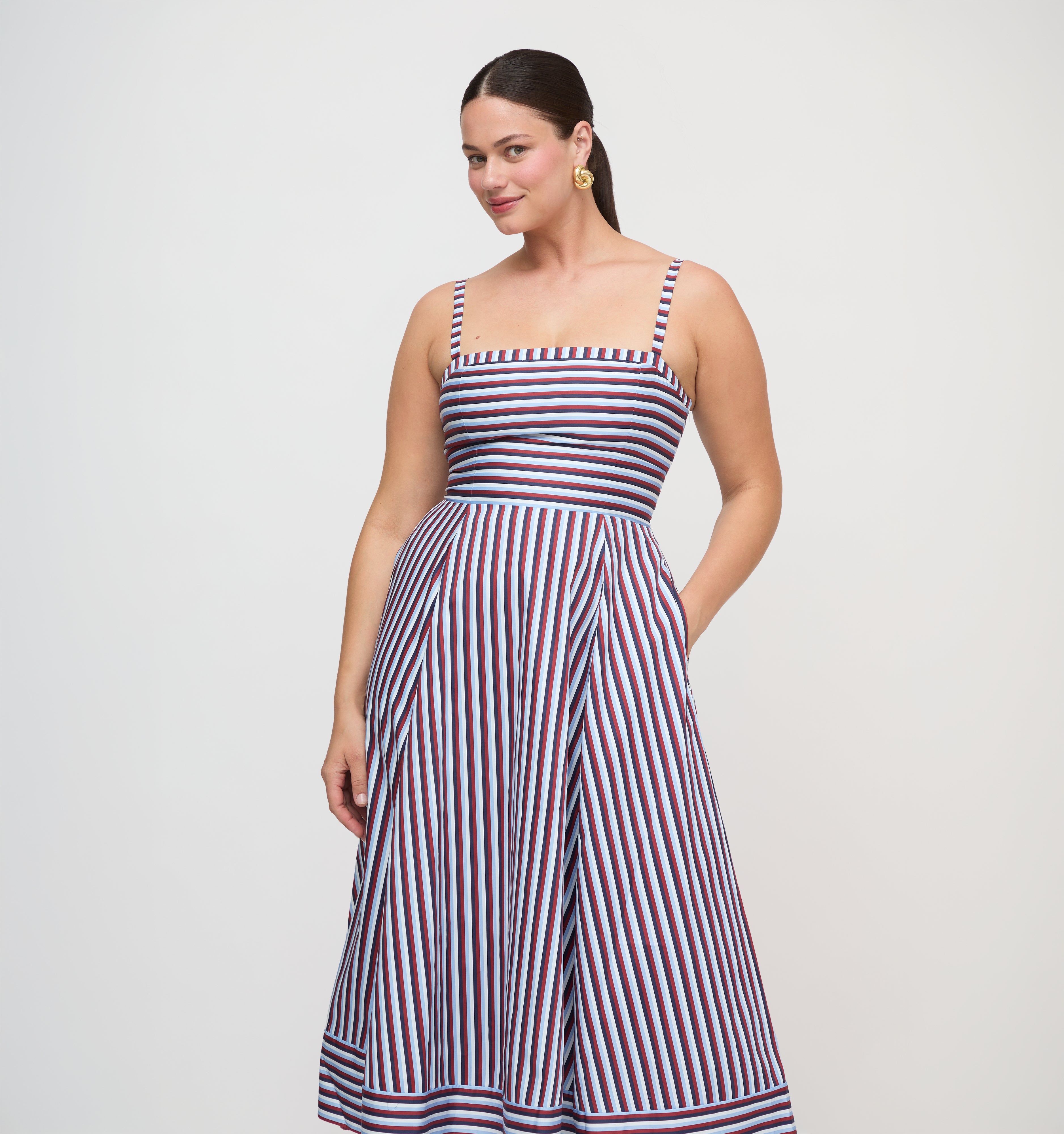 The Margot Dress - Firecracker Stripe