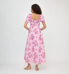 The Matilda Dress - Pink Delft Bouquet