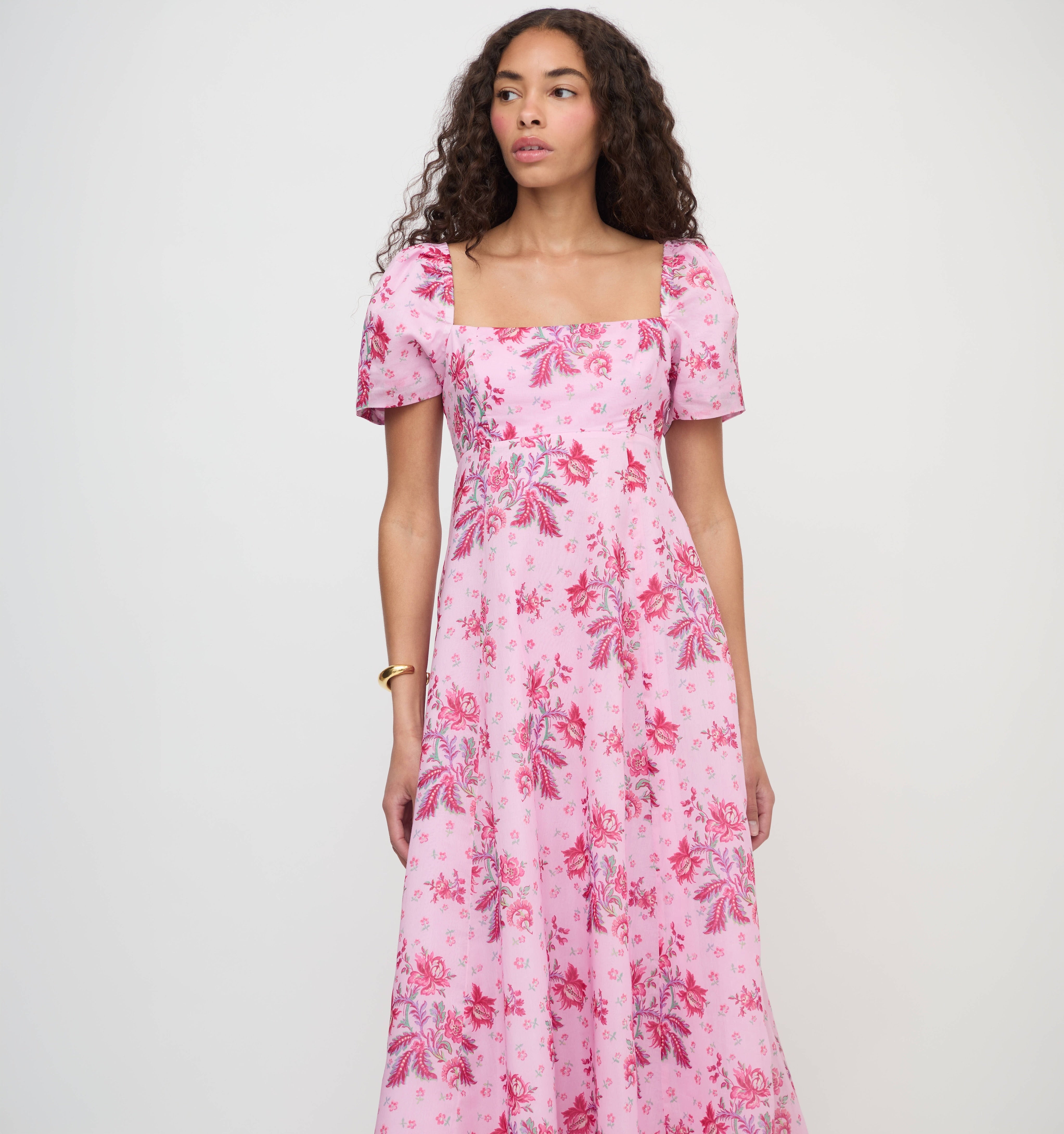 The Matilda Dress - Pink Delft Bouquet