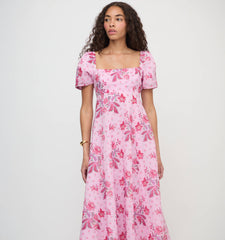 The Matilda Dress - Pink Delft Bouquet