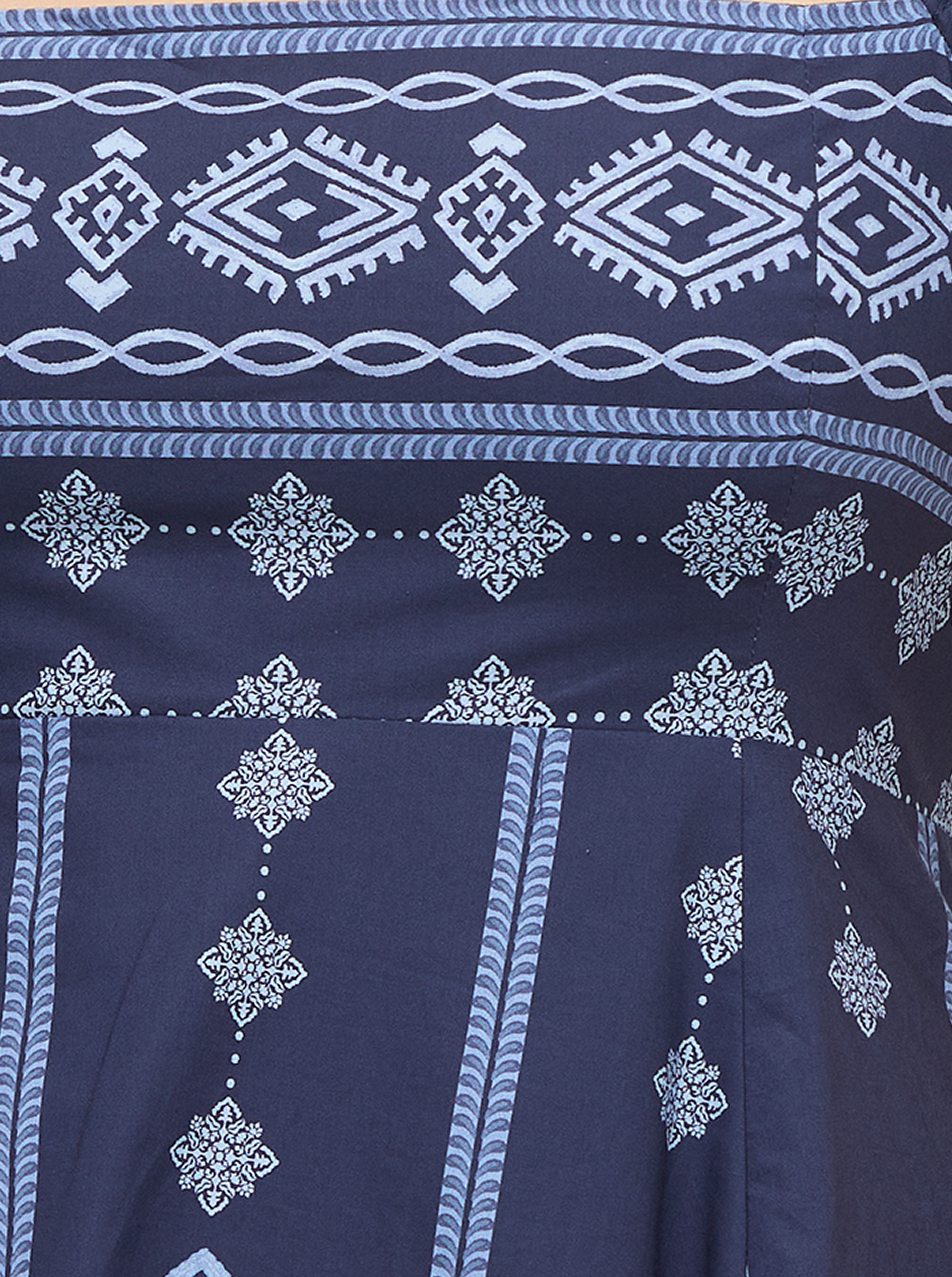 The Matilda Mini Dress - Navy Diamond Batik