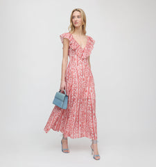 The Milani Dress - Coral Corsica Paisley