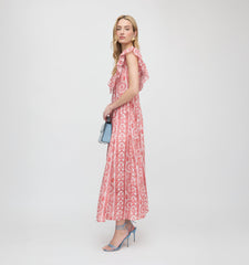 The Milani Dress - Coral Corsica Paisley